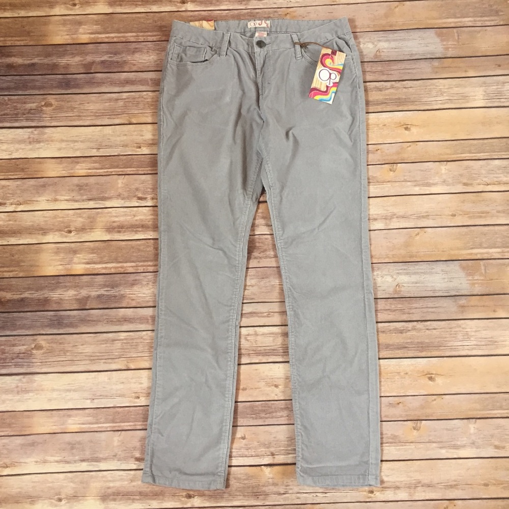 New OP corduroy fashion pants size 15 light grey
